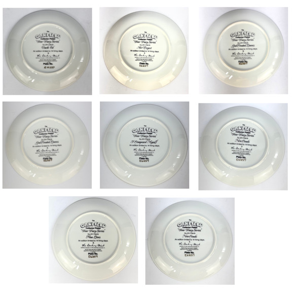 Set of 8 Garfield Collector Plates Dear Diary Series Jim Davis Lot Danbury Mint - Picture 2 of 7